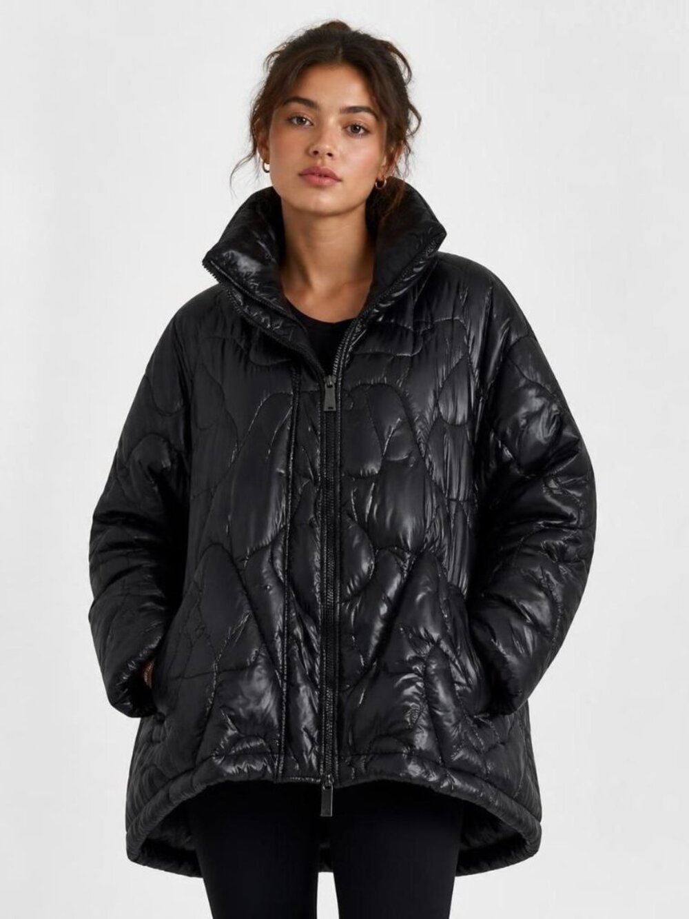 Universal Standard Sophia Black Quilted Puffer Jacket – Women’s X-Small